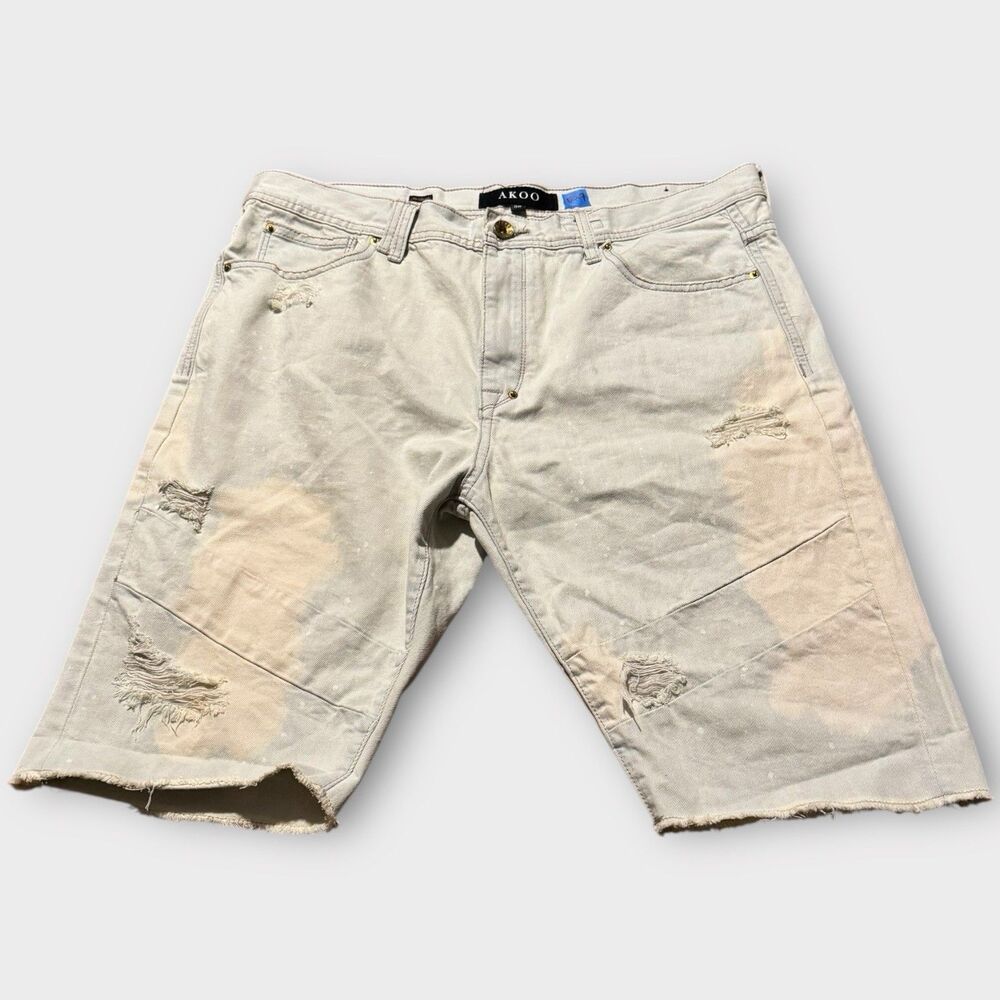 AKOO Men’s 38 Shorts Jeans VTG Y2K T.I. Hip Hop Rap Br Denim Skater Waist Grunge